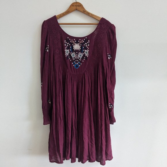 Free People | Mohave Embroidered Woven Mini Dress - Picture 2 of 10